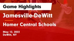 Jamesville-DeWitt  vs Homer Central Schools Game Highlights - May 12, 2022