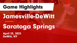 Jamesville-DeWitt  vs Saratoga Springs  Game Highlights - April 23, 2023