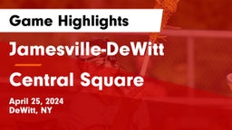 Jamesville-DeWitt  vs Central Square  Game Highlights - April 25, 2024