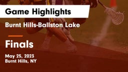 Burnt Hills-Ballston Lake  vs Finals Game Highlights - May 25, 2023