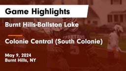 Burnt Hills-Ballston Lake  vs Colonie Central  (South Colonie) Game Highlights - May 9, 2024