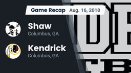 Recap: Shaw  vs. Kendrick  2018