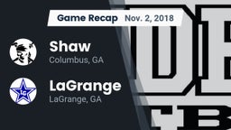 Recap: Shaw  vs. LaGrange  2018