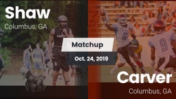 Matchup: Shaw  vs. Carver  2019