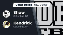 Recap: Shaw  vs. Kendrick  2020