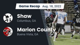 Recap: Shaw  vs. Marion County  2022