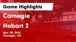 Carnegie  vs Hobart 2 Game Highlights - Nov. 30, 2018