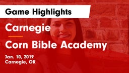 Carnegie  vs Corn Bible Academy  Game Highlights - Jan. 10, 2019