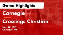 Carnegie  vs Crossings Christian  Game Highlights - Jan. 12, 2019