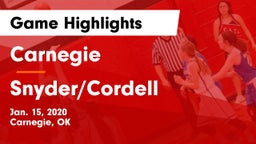 Carnegie  vs Snyder/Cordell Game Highlights - Jan. 15, 2020
