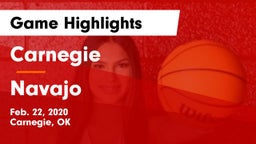 Carnegie  vs Navajo   Game Highlights - Feb. 22, 2020