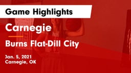 Carnegie  vs Burns Flat-Dill City  Game Highlights - Jan. 5, 2021