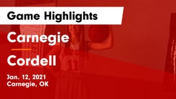Carnegie  vs Cordell  Game Highlights - Jan. 12, 2021