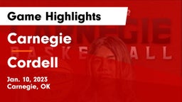 Carnegie  vs Cordell  Game Highlights - Jan. 10, 2023