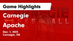 Carnegie  vs Apache  Game Highlights - Dec. 1, 2023
