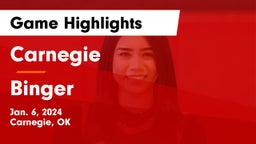Carnegie  vs Binger  Game Highlights - Jan. 6, 2024