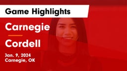 Carnegie  vs Cordell  Game Highlights - Jan. 9, 2024