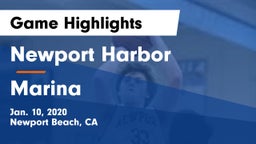 Newport Harbor  vs Marina  Game Highlights - Jan. 10, 2020