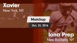 Matchup: Xavier  vs. Iona Prep  2016