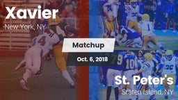 Matchup: Xavier  vs. St. Peter's  2018
