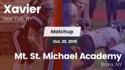 Matchup: Xavier  vs. Mt. St. Michael Academy  2018