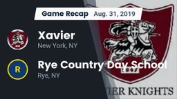 Recap: Xavier  vs. Rye Country Day School 2019