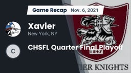 Recap: Xavier  vs. CHSFL Quarter Final Playoff 2021