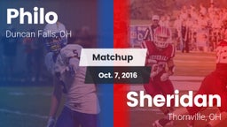 Matchup: Philo  vs. Sheridan  2016