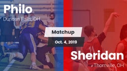 Matchup: Philo  vs. Sheridan  2019