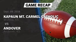 Recap: Kapaun Mt. Carmel Catholic  vs. Andover  2016