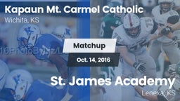 Matchup: Kapaun Mt. Carmel vs. St. James Academy  2016