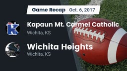 Recap: Kapaun Mt. Carmel Catholic  vs. Wichita Heights  2017