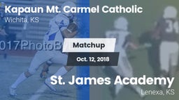 Matchup: Kapaun Mt. Carmel vs. St. James Academy  2018