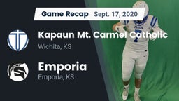 Recap: Kapaun Mt. Carmel Catholic  vs. Emporia  2020