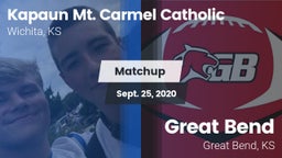 Matchup: Kapaun Mt. Carmel vs. Great Bend  2020