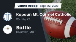 Recap: Kapaun Mt. Carmel Catholic  vs. Battle  2023