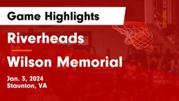 Riverheads  vs Wilson Memorial  Game Highlights - Jan. 3, 2024