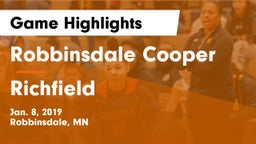 Robbinsdale Cooper  vs Richfield  Game Highlights - Jan. 8, 2019