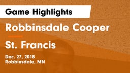 Robbinsdale Cooper  vs St. Francis  Game Highlights - Dec. 27, 2018