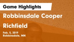 Robbinsdale Cooper  vs Richfield  Game Highlights - Feb. 5, 2019