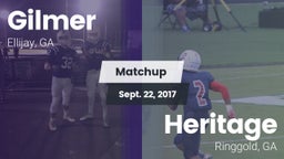 Matchup: Gilmer  vs. Heritage  2017