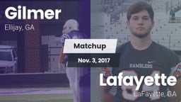 Matchup: Gilmer  vs. Lafayette  2017