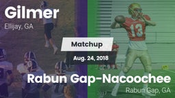 Matchup: Gilmer  vs. Rabun Gap-Nacoochee  2018