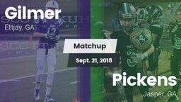 Matchup: Gilmer  vs. Pickens  2018