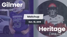 Matchup: Gilmer  vs. Heritage  2019