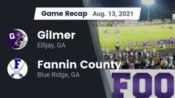 Recap: Gilmer  vs. Fannin County  2021