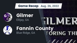 Recap: Gilmer  vs. Fannin County  2022