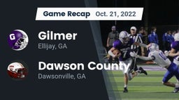 Recap: Gilmer  vs. Dawson County  2022