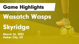 Wasatch Wasps vs Skyridge  Game Highlights - March 26, 2022