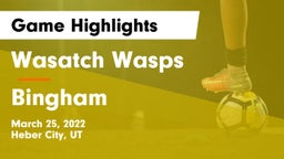Wasatch Wasps vs Bingham  Game Highlights - March 25, 2022